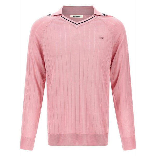 ウェールズ ボナー メンズ 編み物\u0026ティーシャツ アウター Roots sweater Pink