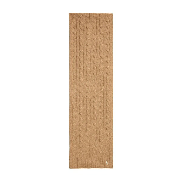 ラルフローレン レディース 消音装置・袈裟・えり巻き 添え物 Cable-knit scarf Brown
