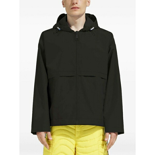 クリスジョイ メンズ 上衣＆上衣 アウター Hooded drawstring jacket Black