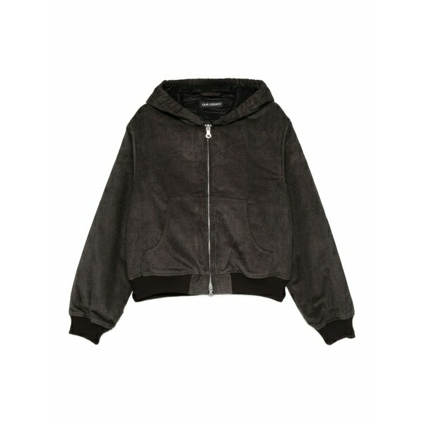アワーレガシー メンズ 上衣＆上衣 アウター Twill hooded jacket Brown