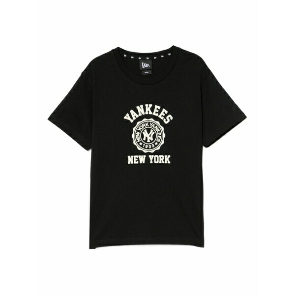ニュー内鰓 レディース ティーシャツ トップス Logoed cotton t-shirt  Black