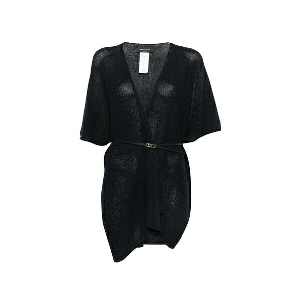 ファビアナ フィリッピ レディース 厚地の外套 アウター V-neck cardi-coat Blue