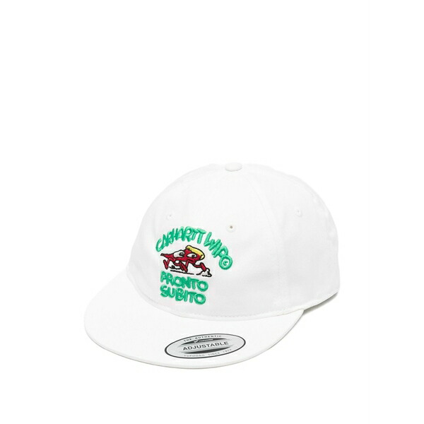 鉄道車両ハート型 メンズ 鳥打ち帽 付属物 Embroidered-detail baseball cap White