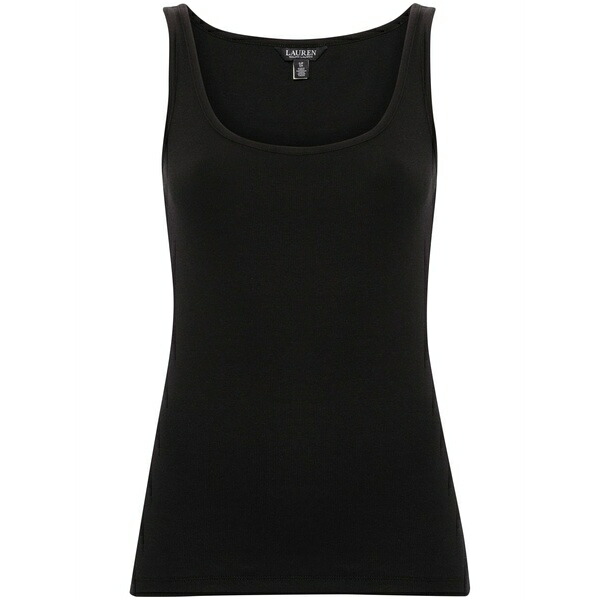 ラルフローレン レディース カットソー トップス Kelly fine-ribbed tank top Black