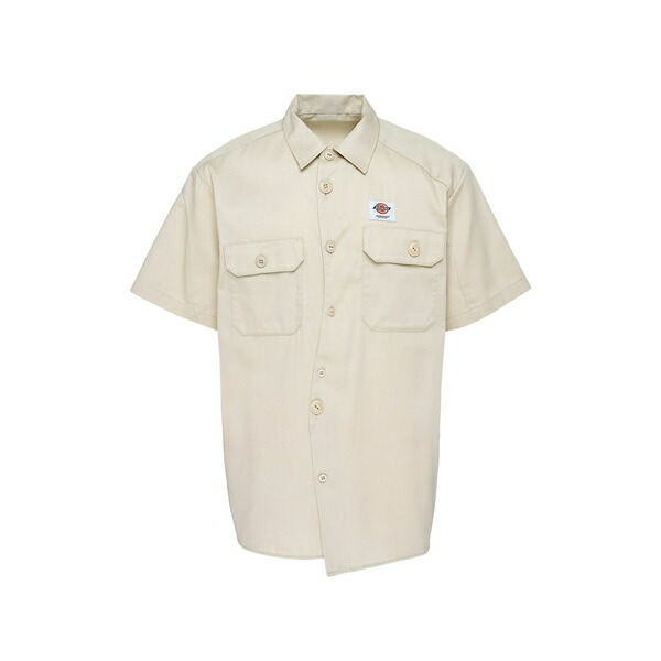 ディッキーズ メンズ プルオーバー トップス Logo-patch short-sleeve shirt Neutrals