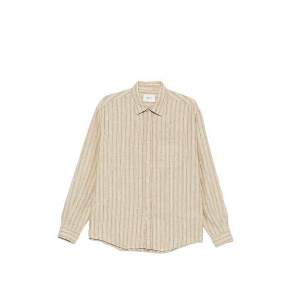 エヌエヌ77 メンズ シャツ トップス Deon 5728 striped shirt Neutrals｜asty