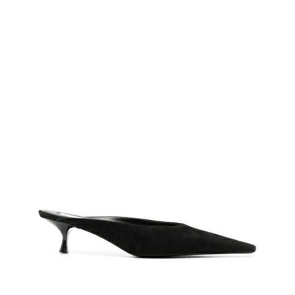 ヴィクトリア ベッカム レディース サンダル シューズ 45mm pointed-toe leather mules Black｜asty 105,900円