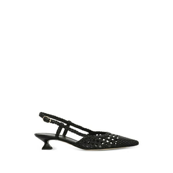 ジュリーディー レディース パンプス シューズ Leather slingback heeled pumps Black