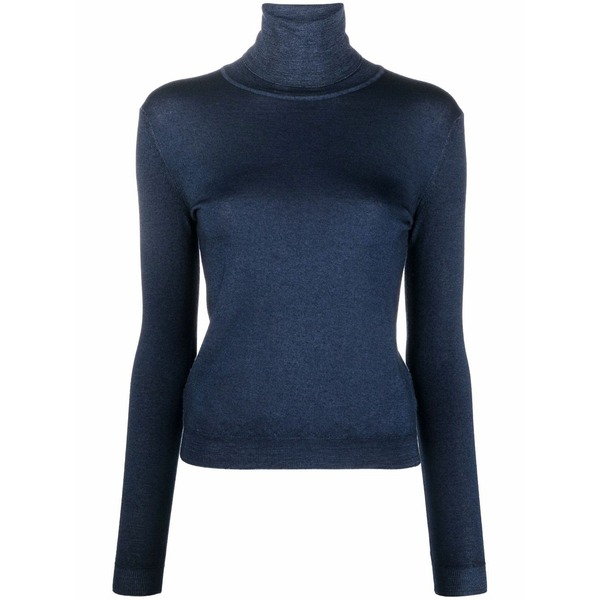アスペジ レディース ニット&セーター アウター Roll-neck knit jumper Blue｜asty