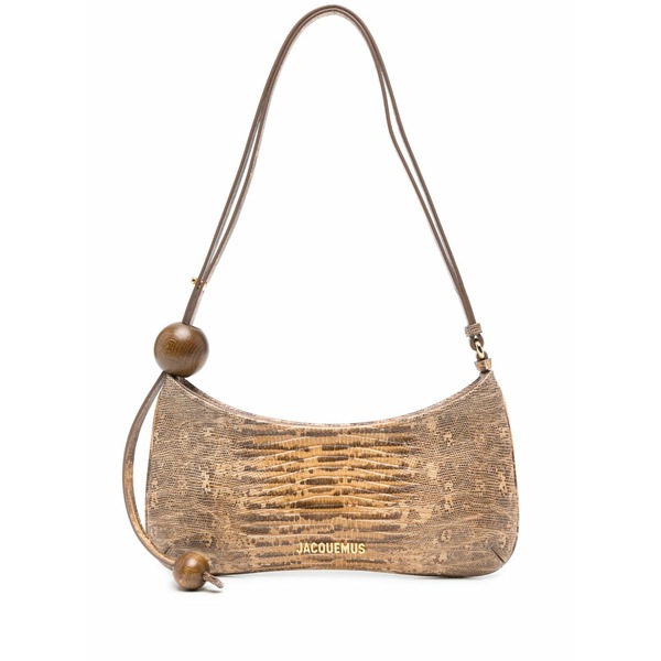 ジャクエムス レディース ショルダーバッグ 御徒面子 Le bisou perle shoulder bag Brown