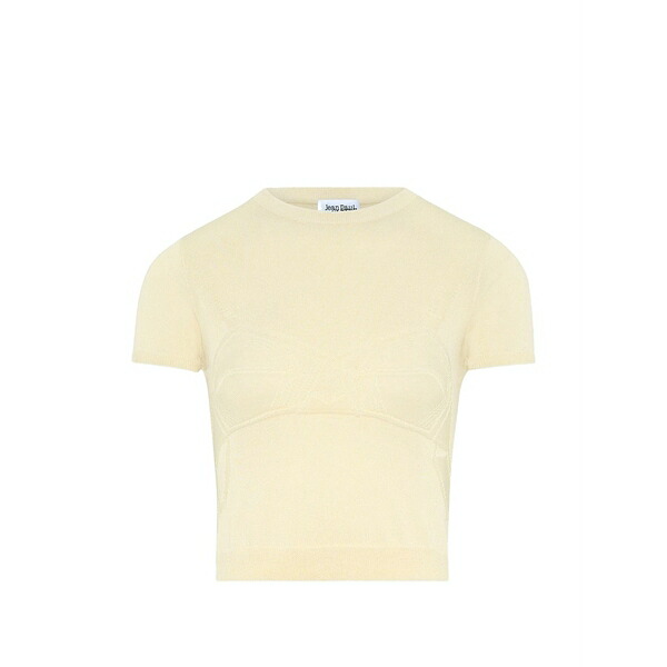 ジャン極点 ゴルチエ レディース プルオーバー トップス Trompe l\u0027oeil t-shirt Yellow