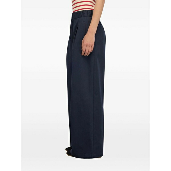 セミクチュール レディース カジュアルパンツ ボトムス Side-pocket palazzo pants Blue｜asty