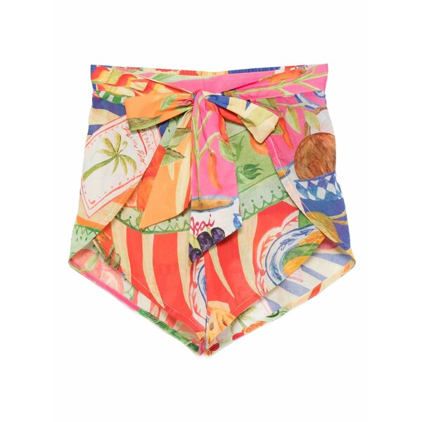 農園 リオ レディース 心地好いズボン下 ボトムス Summer picnic shorts Red