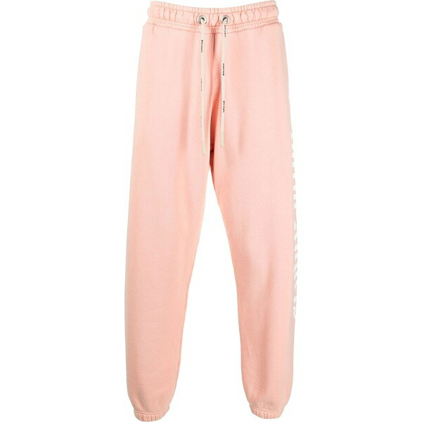パーム・エンジェルス メンズ 心地よいズボン下 ボトムス Logo-print track pants Pink