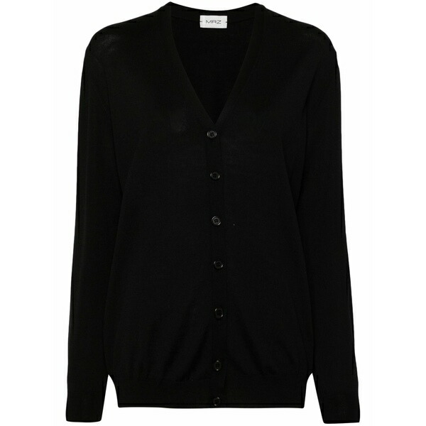 マルツィアーリ レディース 上衣＆上衣 アウター Virgin wool cardigan Black