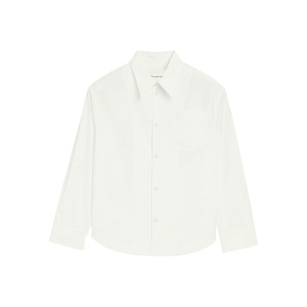 意中の女 メンズ プルオーバー トップス Ami de coeur wide-fit pocket shirt White