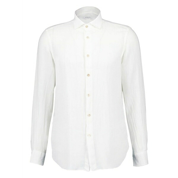ボリオリ メンズ プルオーバー トップス Linen shirt White