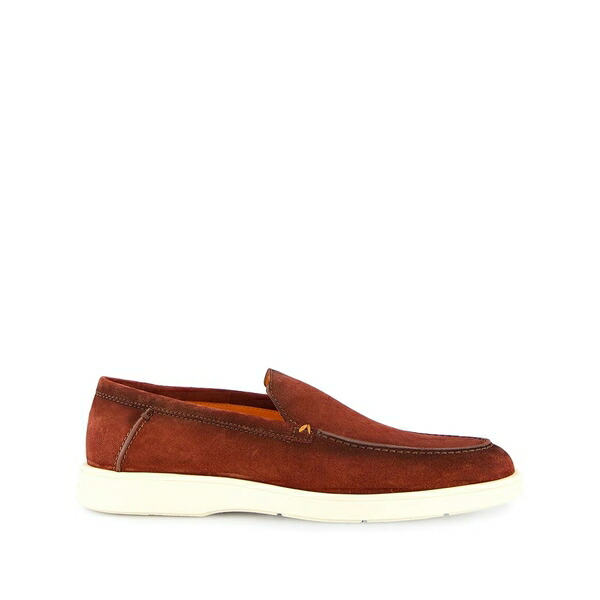 サントーニ メンズ スリッポン・ローファー シューズ Suede loafers Brown