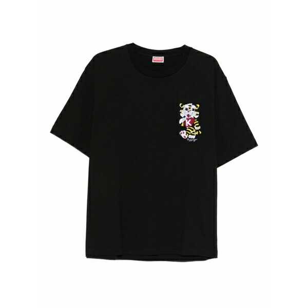 ケンゾー メンズ プルオーバー トップス Embroidered t-shirt Black