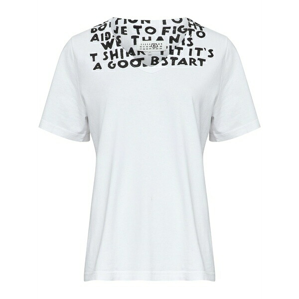 マルタンマルジェラ レディース Tシャツ トップス Graphic t-shirt White|asty