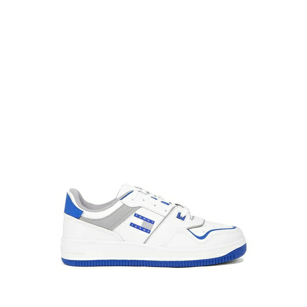 トミー ヒルフィガー メンズ スニーカー シューズ Panelled logo-patch sneakers White