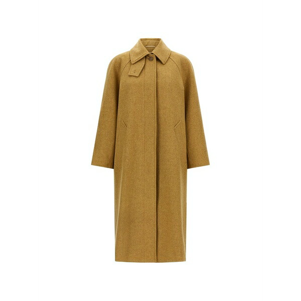 アーペーセー レディース 厚地の外套 アウター Shirt collar removable belt coat Brown