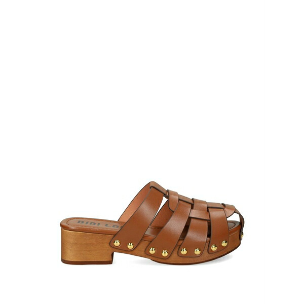 ビビロウ レディース サンダル シューズ Zue studded clogs  Brown