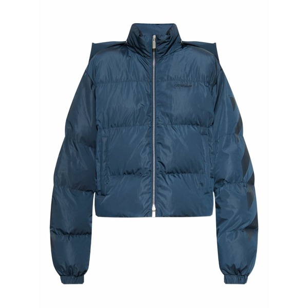 象牙色 レディース 上衣＆上衣 アウター Arrow-print padded jacket Blue
