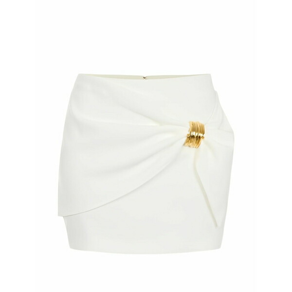 エリザベスフランキ レディース スコート ボトムス Draped detail mini skirt White
