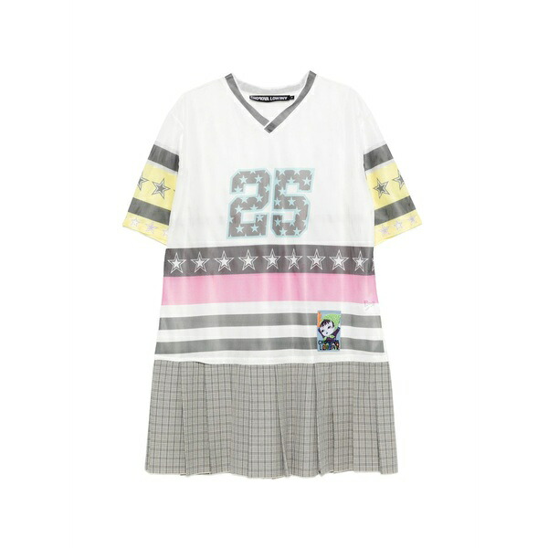 チョポヴァ ロウェナ レディース ワンピース トップス Nancy striped check mini dress White｜asty