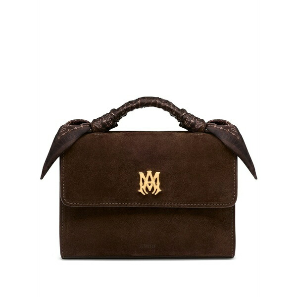 アミリ レディース ハンドバック 御徒面子 Logo handle micro bag Brown