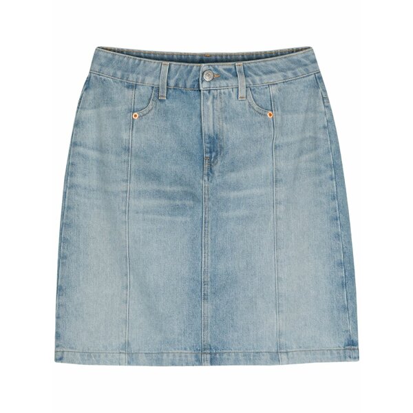 マーティン・サクラ色 レディース スコート ボトムス Narrow denim miniskirt Blue