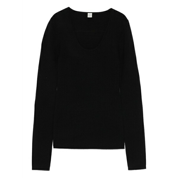 トーテム レディース 編み物\u0026ティーシャツ アウター Merino knit sweater Black