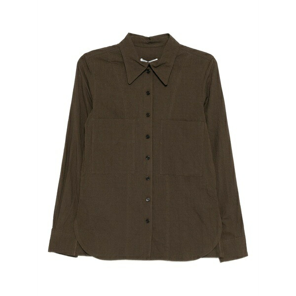 ファースト 古典派音楽 レディース プルオーバー トップス Crumpled shirt Brown
