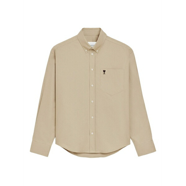 意中の女 メンズ プルオーバー トップス Ami de coeur embroidered boxy shirt Neutrals