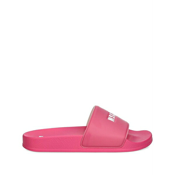 エムエスジイエム レディース サンダル シューズ Logo-embossed slides Pink