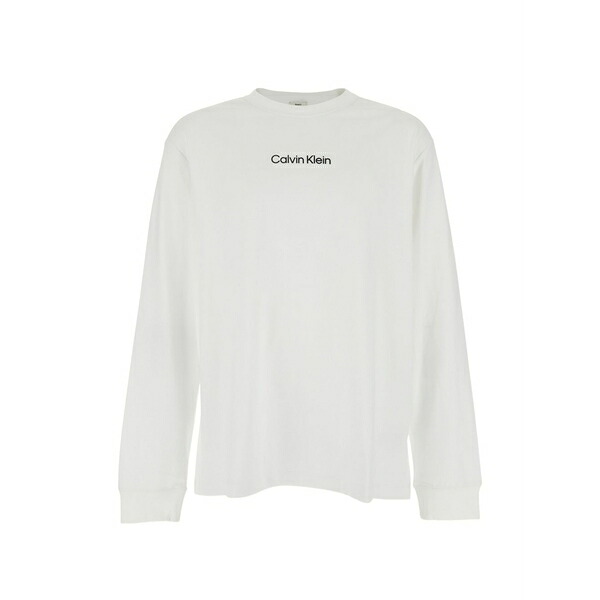 カルバンクライン メンズ ティーシャツ トップス Logo-print t-shirt White