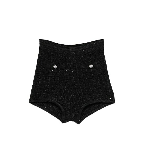 アレッサンドラ・リッチ レディース カジュアルパンツ ボトムス Embellished-button mini shorts Black|asty