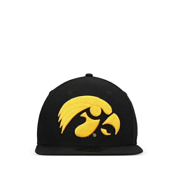 ニュー内鰓 メンズ 鳥打ち帽 付属物 9fifty iowa hawkeyes cap Black