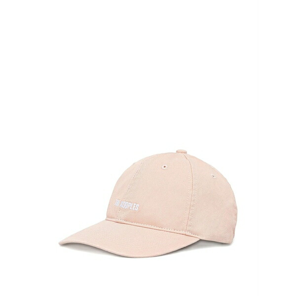 ザ・クープルス レディース かぶり笠 佩び物 Logo-embroidered baseball cap Pink