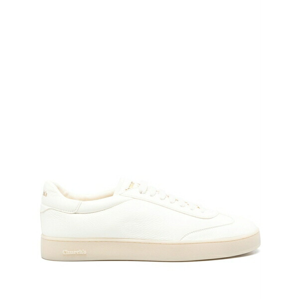 教会堂 メンズ スニーカー シューズ Lace-up leather sneakers White