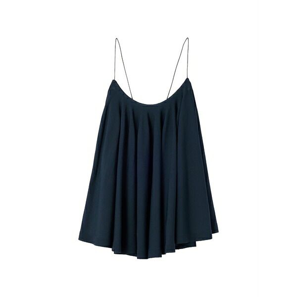 ジャクエムス レディース カットソー トップス The voile pleated open-back top Blue