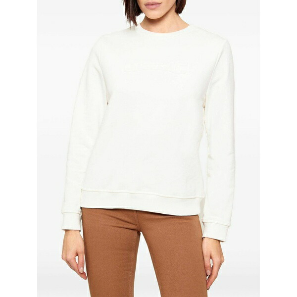 エリザベスフランキ レディース 編み物\u0026プルオーバー アウター Long-sleeve embossed sweatshirt Neutrals