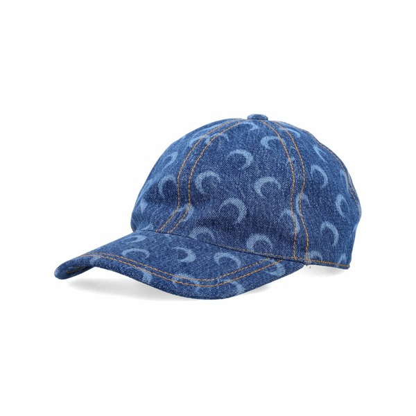米国海兵隊員 独居室 メンズ 鳥打ち帽 付属物 Crescent moon denim baseball cap Blue