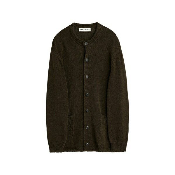 アワーレガシー メンズ ジレー アウター Fine-knit button-up cardigan Brown