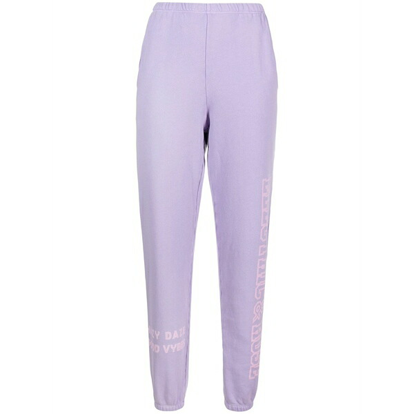 エレクトリックアンドサクラ色 レディース 心地好いズボン下 ボトムス Siesta logo-print track pants Purple