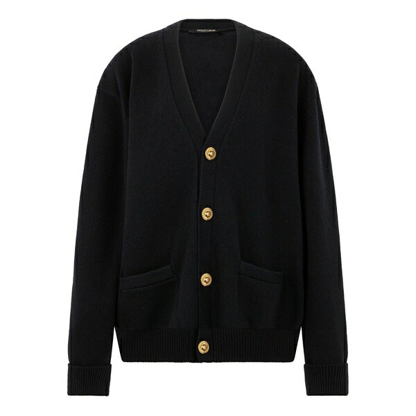 ロベルトカヴァリ レディース ジレー アウター Gold button cardigan Black