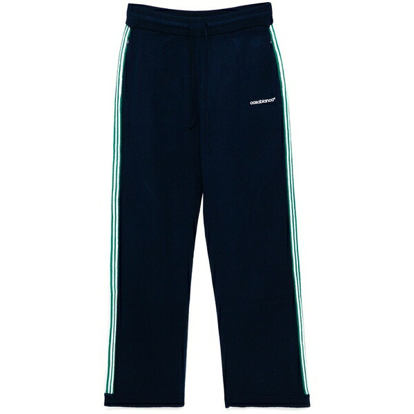 カサブランカ メンズ 心地好いズボン下 ボトムス Embroidered logo pants Blue