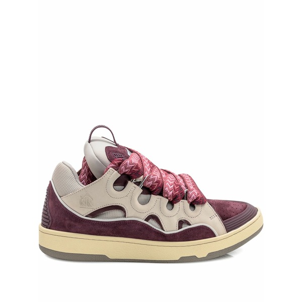 ランバン メンズ スニーカー シューズ Curb lace-up sneakers Red