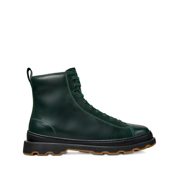 カンペール メンズ ブーツ シューズ Brutus lace-up leather boots Green